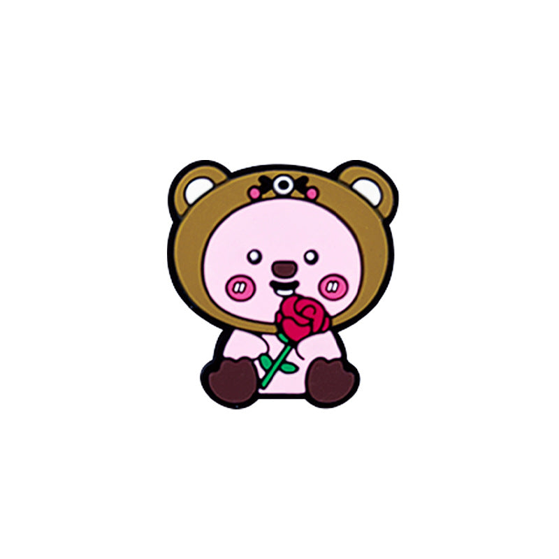 Wholesale 10.pcs/pack Valentine' s Day Beads Silicone Cartoon Jewelry Focal Beads OLY Exclusive